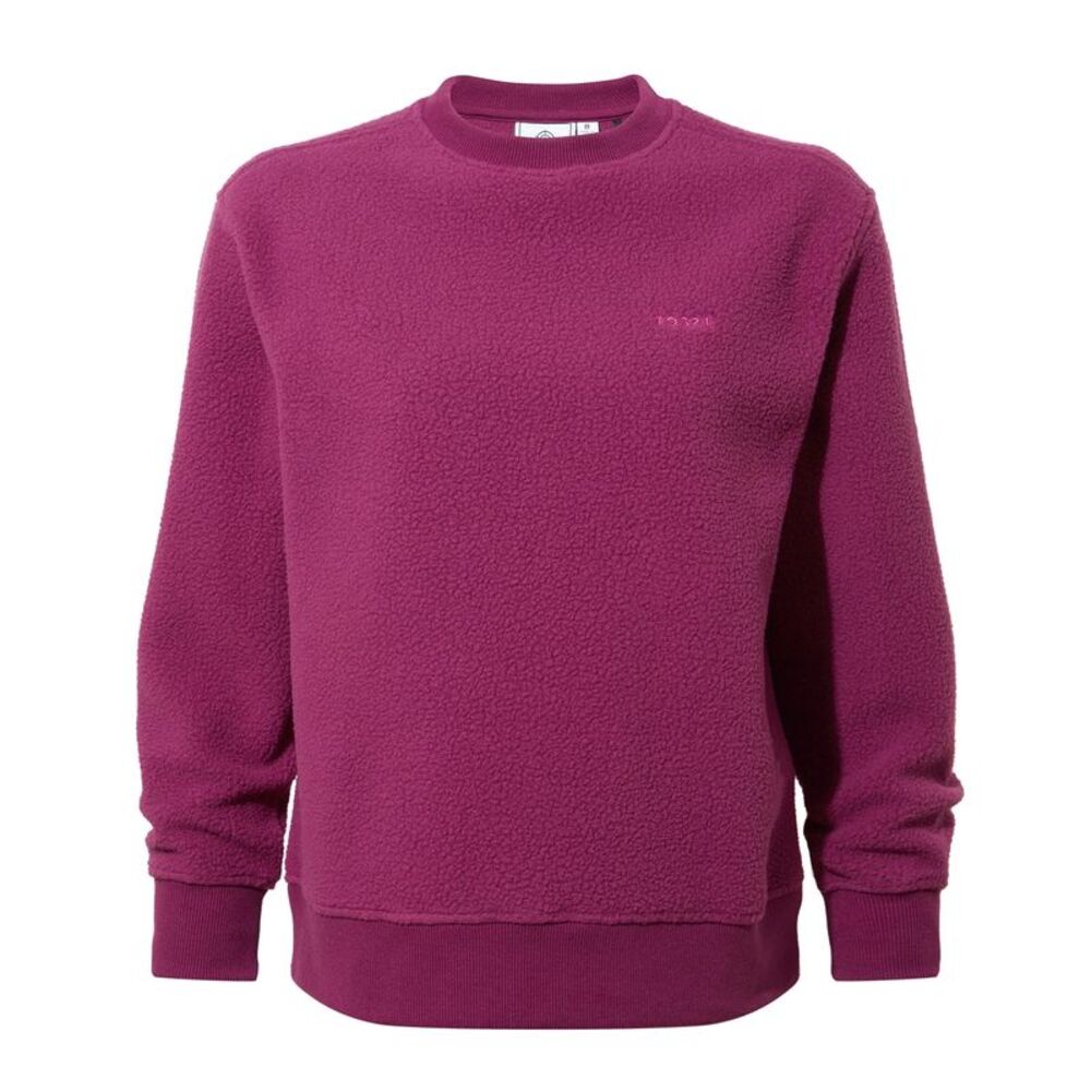 TOG24 Womens/Ladies Clayborne Sherpa Fleece Sweatshirt / Purple Berry